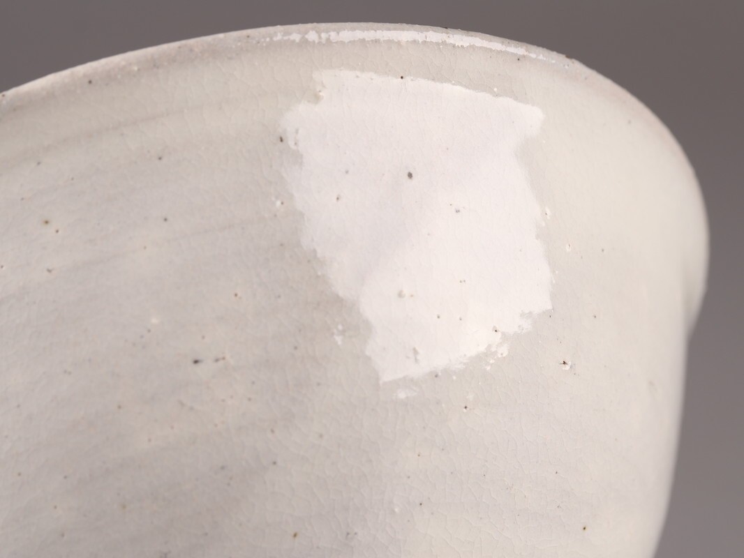 古美術 朝鮮古陶磁器 李朝 白磁 茶碗 時代物 極上品 初だし品 D5346_画像6