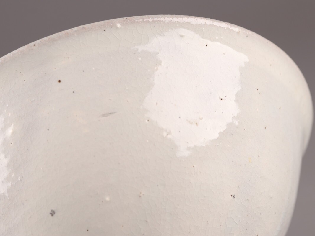 古美術 朝鮮古陶磁器 李朝 白磁 茶碗 時代物 極上品 初だし品 D5346_画像8