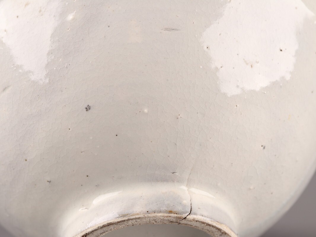 古美術 朝鮮古陶磁器 李朝 白磁 茶碗 時代物 極上品 初だし品 D5346_画像9