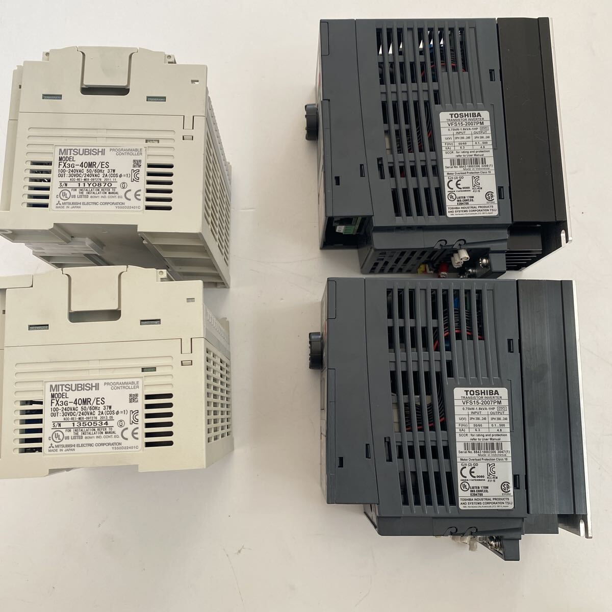 三菱電機プログラマブルコントローラ基本ユニット「FX3G-40MR/ES」東芝トランジスタインバータVFS15-2007PM _画像4