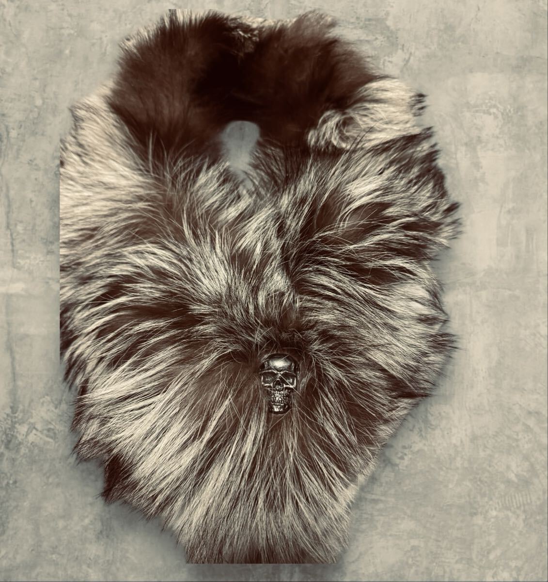 JPG / REAL FOX skull Scarf Collection sample vintage