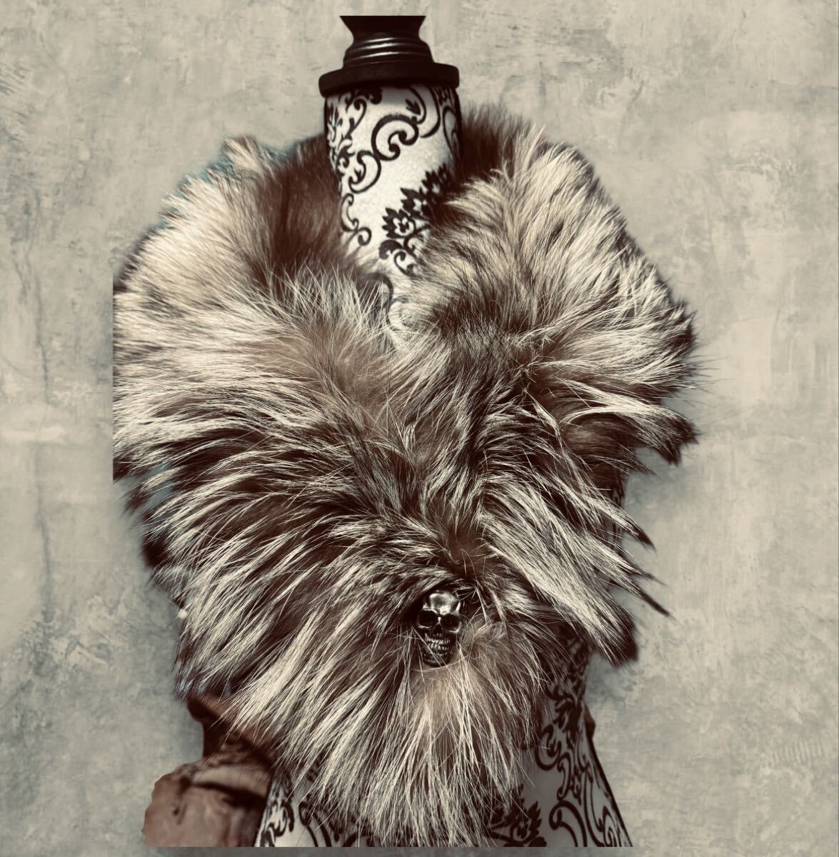 JPG / REAL FOX skull Scarf Collection sample vintage