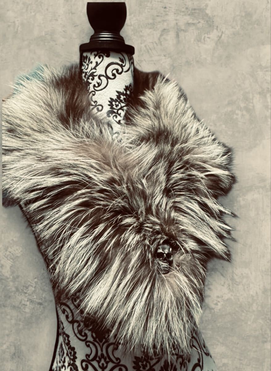 JPG / REAL FOX skull Scarf Collection sample vintage