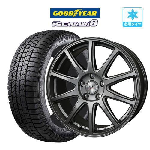 【2025年製】スタッドレス タイヤ ホイール 4本 5穴100 114.3 SP10 グッドイヤー アイスナビ8 185/65R15_画像1