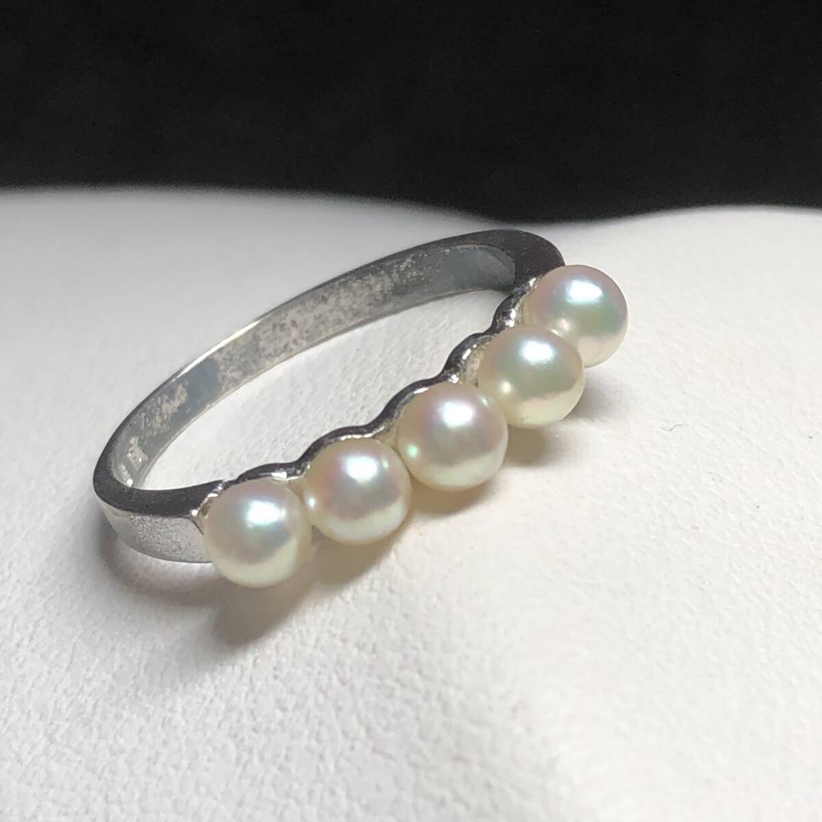 照り綺麗 ▲ タサキ TASAKI 田崎真珠 ▲ リング ベビーパール 本真珠 シルバー_画像2