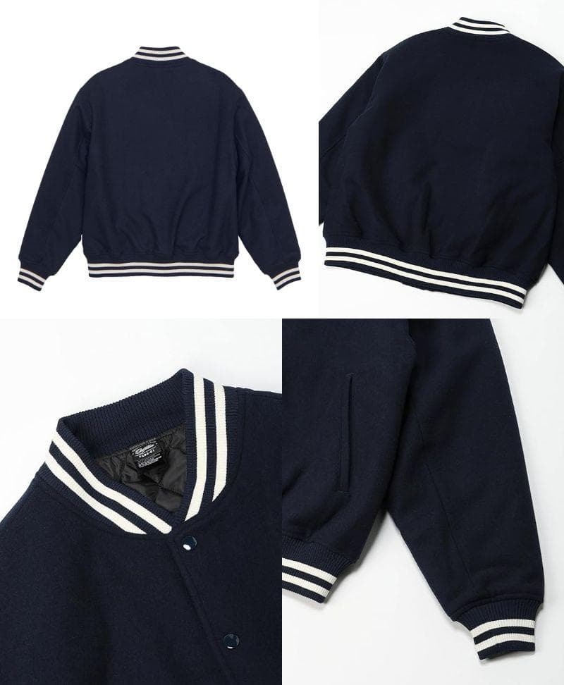 ユナイテッドアスレ　スタジアム ジャケット ネイビー XL★新品 送料無料★メルトンウール スタジャン トップガン マーヴェリック 5727309 _画像2