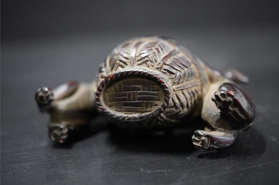 D5841-4 старый netsuke дерево гравюра [.. 2 .] большой netsuke . netsuke . предмет 