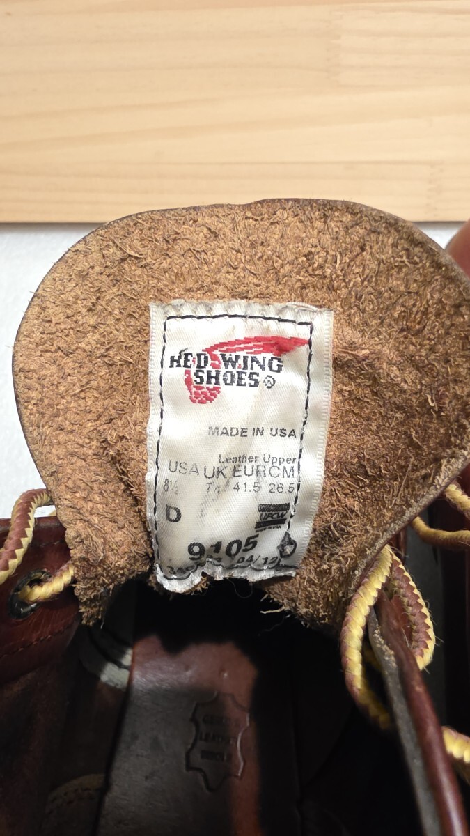 REDWING レッドウィング アイリッシュセッター 9105 プレーントゥ 赤茶_画像6