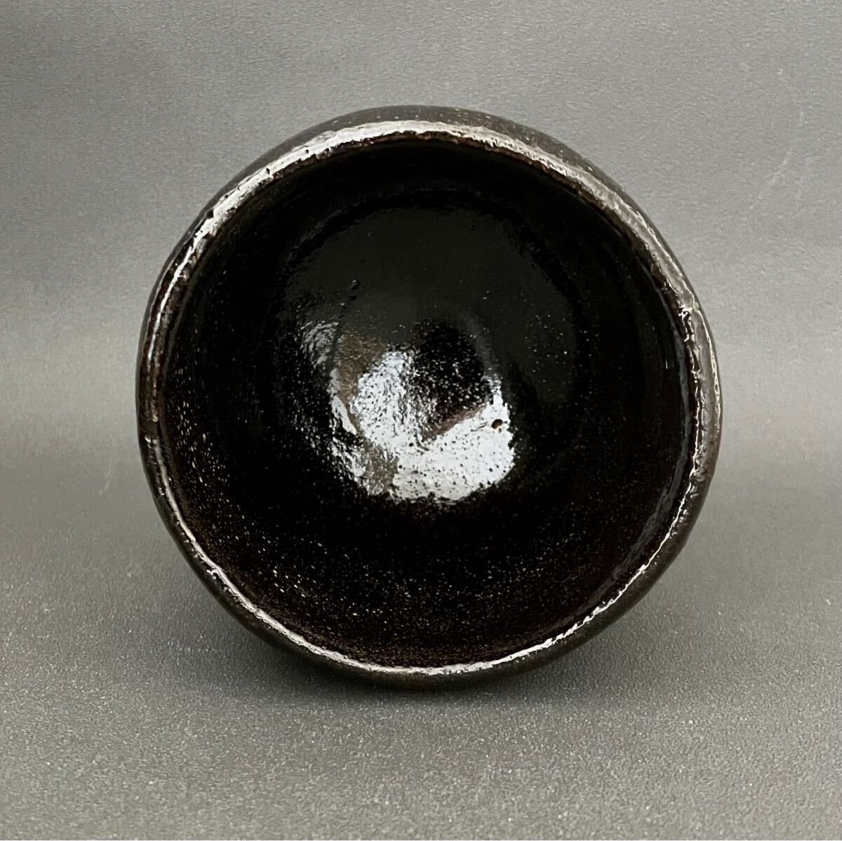 十一代楽吉左衛門(慶入)「惣吉花押」希少作 黒筒茶碗 十五代楽直入識箱 共箱 楽茶碗 茶道具 本物保証_画像6