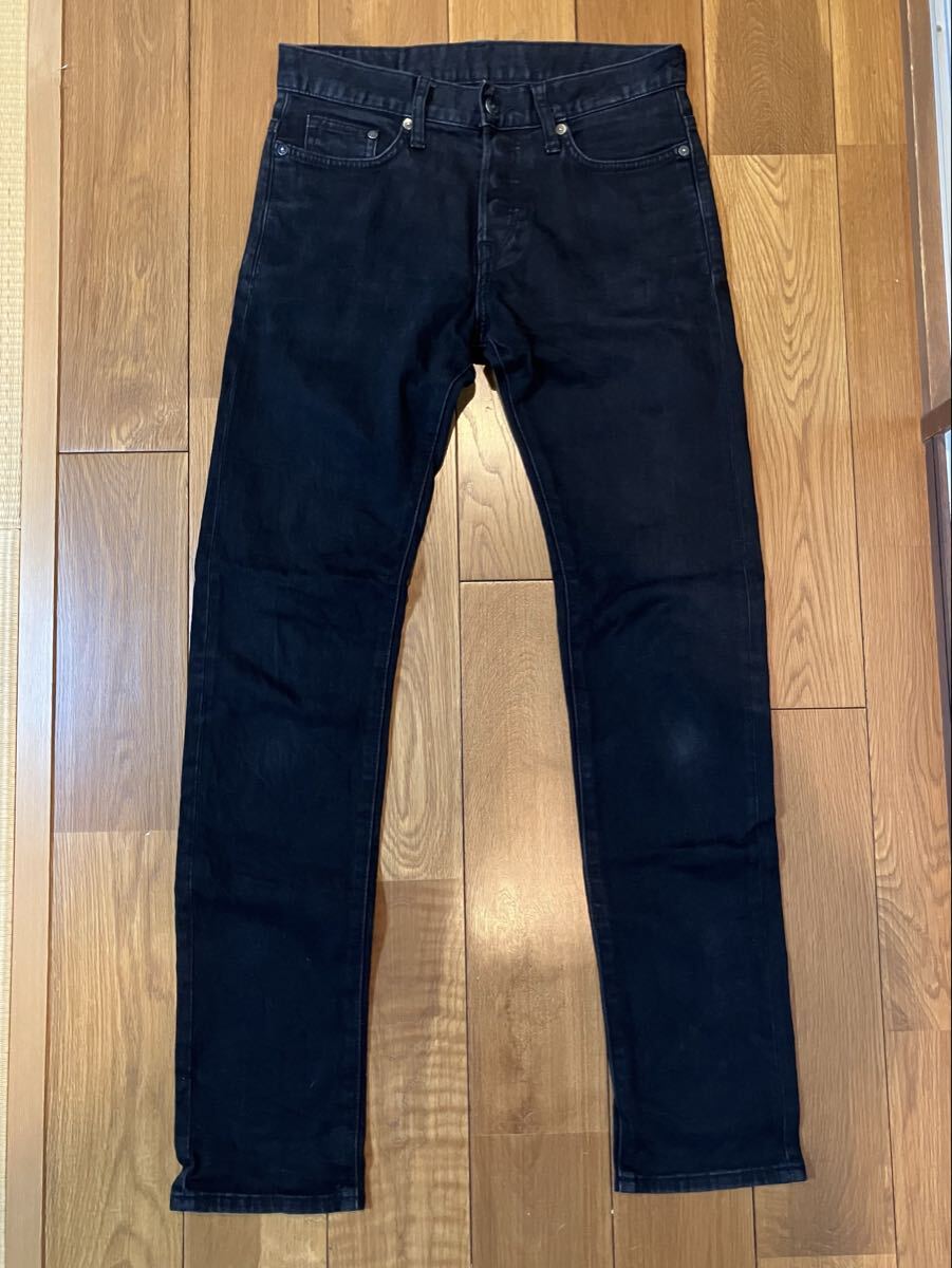 H&M スリム ロー ウエスト ブラック ジーンズ 28×32_画像3