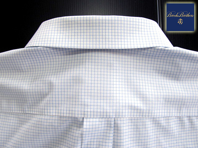 * прекрасный товар Brooks Brothers BROOKS BROTHERS активный сорочка длинный рукав XXL размер редкий товар tata- подошва проверка голубой × белый 