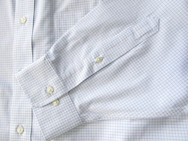 * прекрасный товар Brooks Brothers BROOKS BROTHERS активный сорочка длинный рукав XXL размер редкий товар tata- подошва проверка голубой × белый 