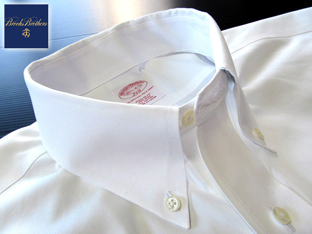 *500 иен старт! Brooks Brothers BROOKS BROTHERS кнопка down рубашка длинный рукав L размер редкий товар Brooks premium * белый 