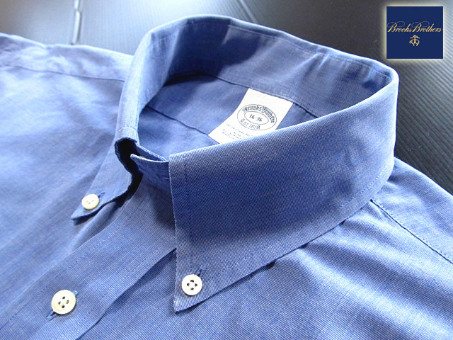 * прекрасный товар Brooks Brothers BROOKS BROTHERS кнопка down рубашка длинный рукав L размер редкий товар Brooks premium * голубой 