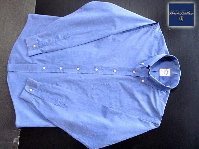 * прекрасный товар Brooks Brothers BROOKS BROTHERS кнопка down рубашка длинный рукав L размер редкий товар Brooks premium * голубой 