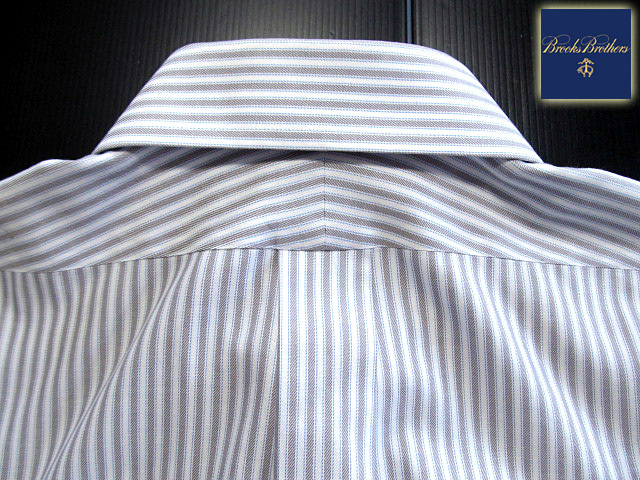 * прекрасный товар Brooks Brothers BROOKS BROTHERS широкий sp let рубашка длинный рукав L размер редкий товар мульти- полоса хаки × голубой × белый 