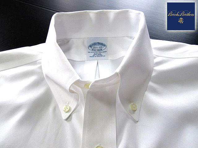 *500 иен старт! Brooks Brothers BROOKS BROTHERS кнопка down рубашка длинный рукав L размер редкий товар Brooks premium * белый 