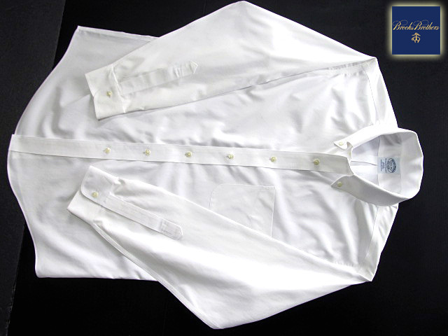 *500 иен старт! Brooks Brothers BROOKS BROTHERS кнопка down рубашка длинный рукав L размер редкий товар Brooks premium * белый 