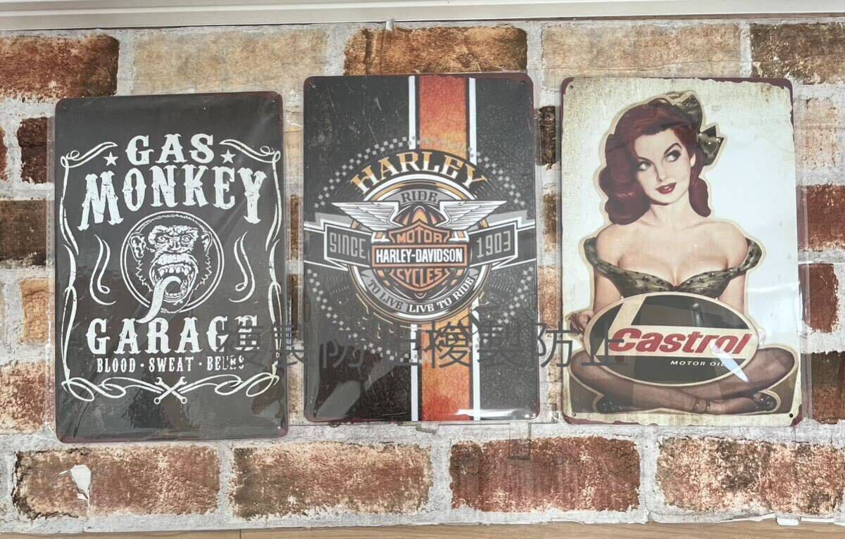 アメリカ雑貨 セクシー ピンナップガール 【1】 プレイボーイ ガレージ 旧車 ブリキ看板 昭和レトロ ハーレー sexy_画像9