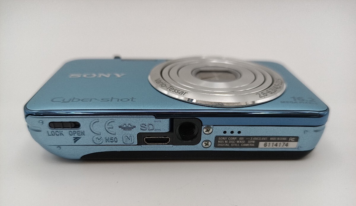 中古 動作品 SONY コンパクトデジタルカメラ Cyber-shot DSC-WX50 デジカメ ブルー ソニー_画像6