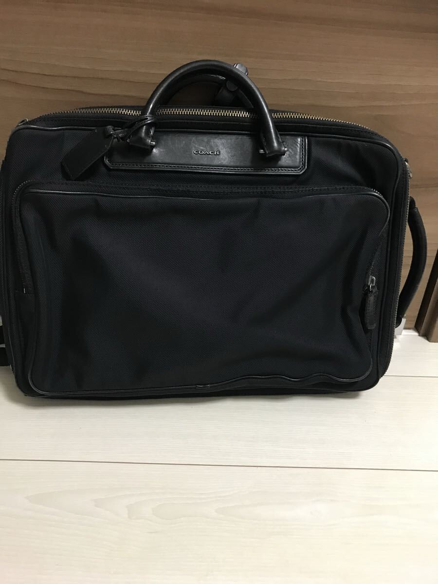 COACH コーチ 3way ビジネスバッグ リュック ショルダーバッグ 大容量 黒 ブリーフケース_画像2