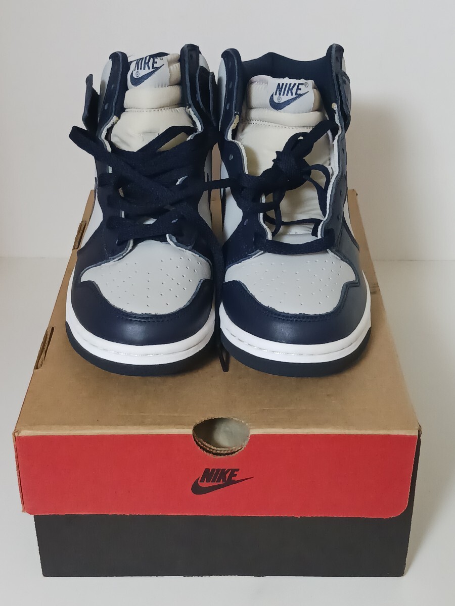 Nike NIKE Dunk DUNK темно-синий × темно-синий 27.5cm9.5 высокий. оригинал с коробкой не использовался. неиспользуемый товар Vintage