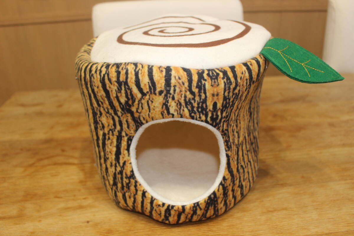 ■■ミニアニマン■■美品 ウサギのふわふわ切り株ベッド☆巣ごもり映え写真かわいいネザーランドドワーフ大きすぎて一度も入らず_画像1