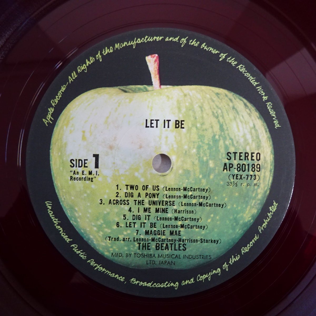 14061307;【美盤/Apple丸帯付/赤盤/補充票/見開き】The Beatles / Let It Be_画像3