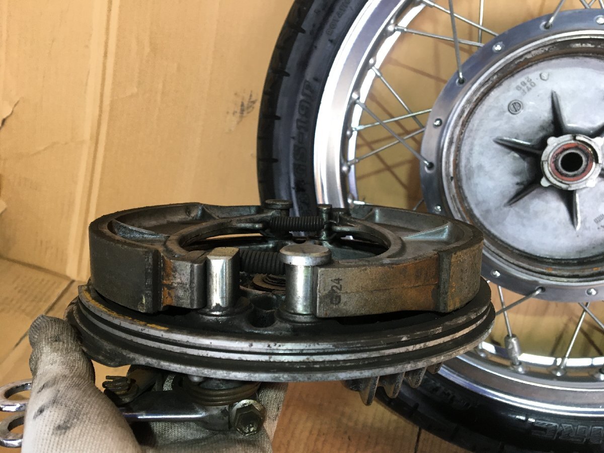 ST400 テンプター NK43A フロントホイール Hリム ダブルリーディングドラム カフェレーサー カスタムにも(中古)2632-Z3754_画像5