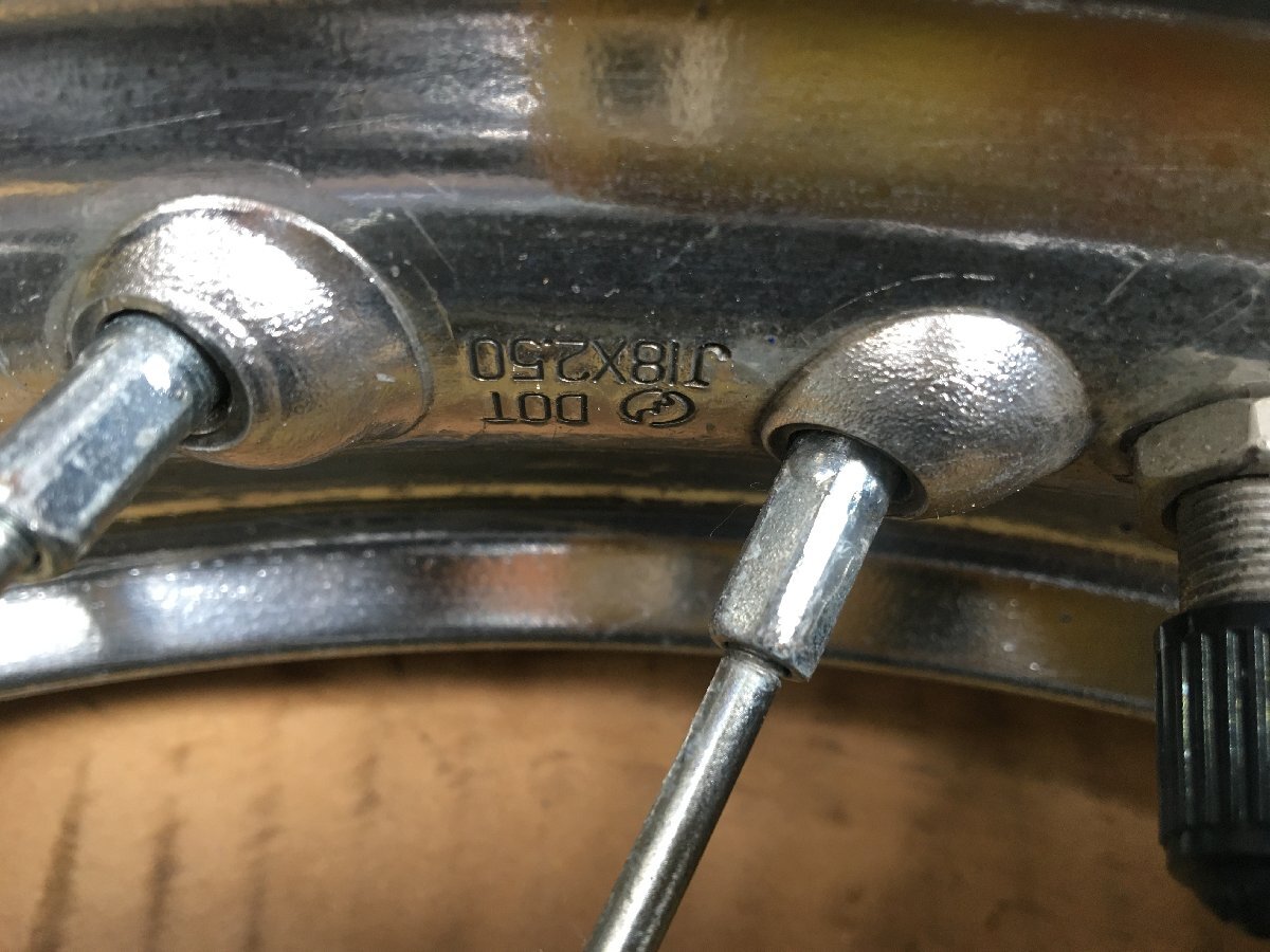 ST400 テンプター NK43A フロントホイール Hリム ダブルリーディングドラム カフェレーサー カスタムにも(中古)2632-Z3754_画像7