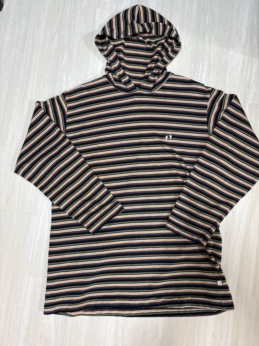 70s Hang Ten ボーダー ロンT パーカー Tシャツ フード )検 オンブレ ネルシャツ ヴィンテージ 60s 80s アメリカ製 PENDLETON ベルベルジン_画像2