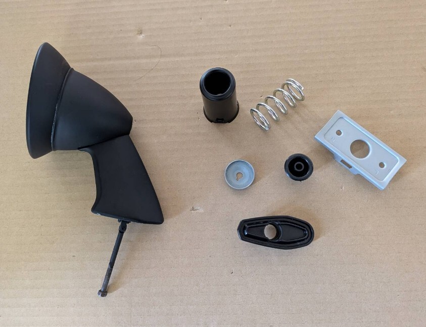 当時物 S30Z IKI製 純正 足長 フェンダー ミラー 左側 L (検 IKI 日産 フェアレディZ 240ZG 240Z Z432 S31 S30 S31Z PS30 HS30 GS30 GS31_画像1