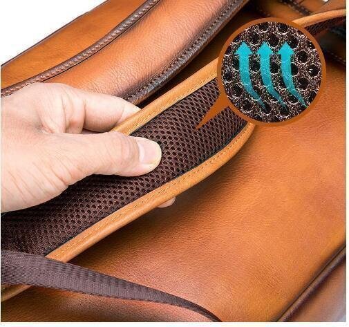 人気美品★セレブ好物★本革 リュックサック メンズ レザー レトロ リュック 通勤通学 カジュアル兼用 ディバッグ 大容量_画像4