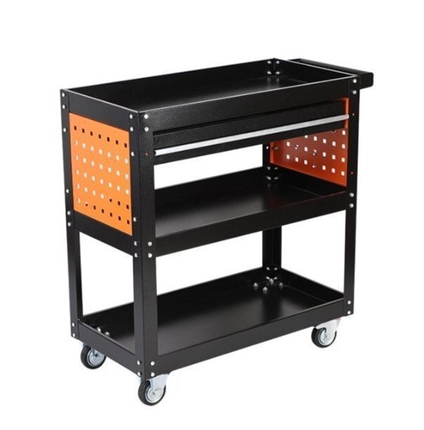 автомобиль ремонт инструмент машина автомобиль ремонт три этаж тележка красота inserting . инструмент шкаф многофункциональный . золотой. тележка.