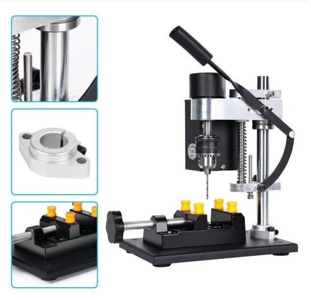  настольный сверлильный станок bench дрель Mini маленький размер DIY скорость регулировка возможность 8500r/min зажимной патрон сверла 0.6-6.5mm металл дерево многофункциональный 