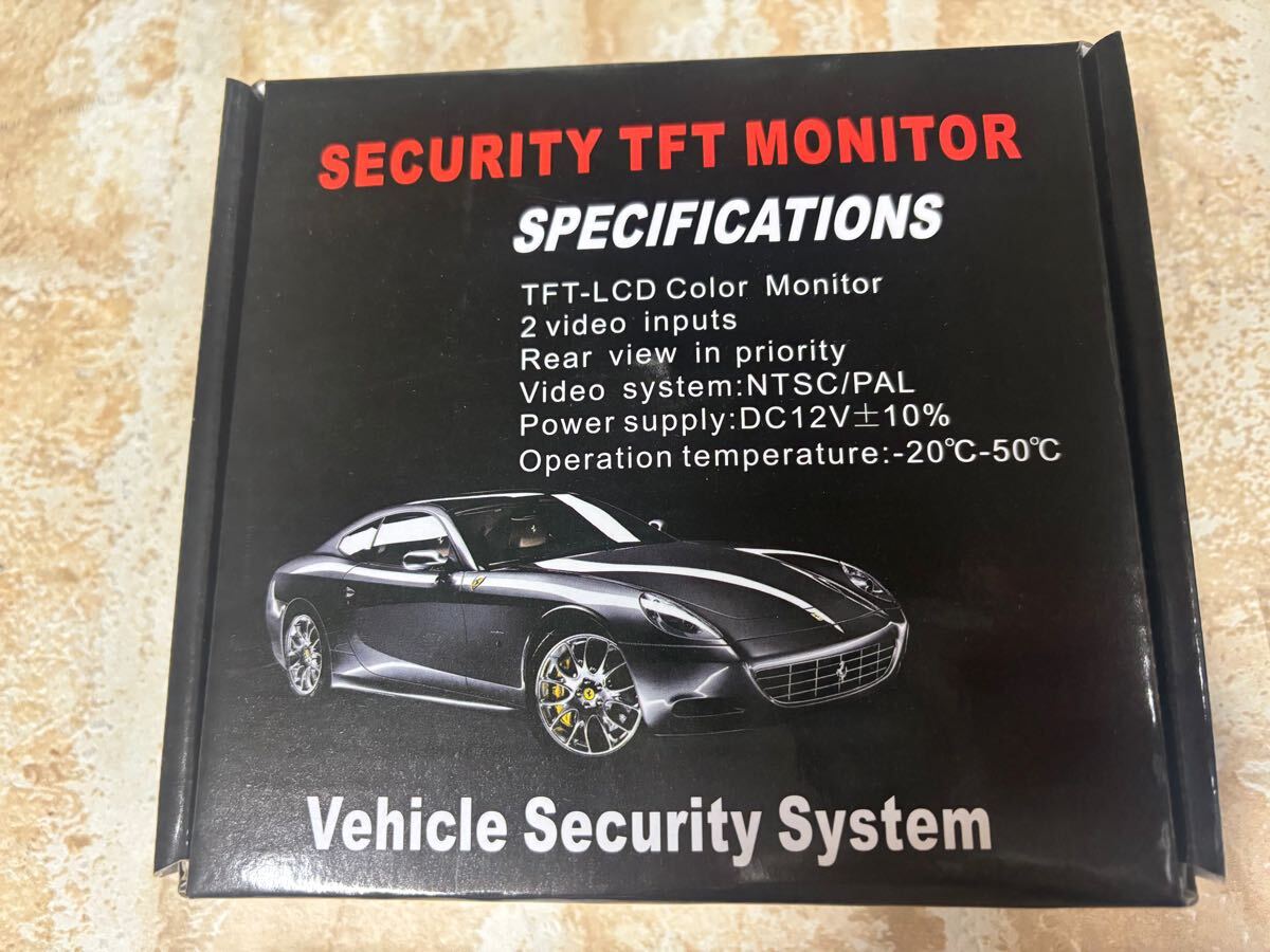 U47/未使用 SECURITY TFT MONITOR 車載セキュリティーシステム_画像1