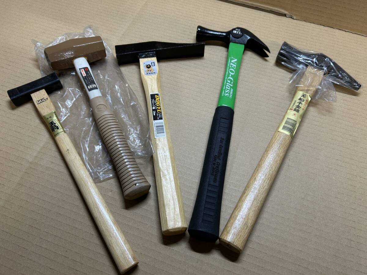 X591/未使用 5本セット DOGYU 土牛 ハンマー 金槌 色々 まとめ売り_画像1