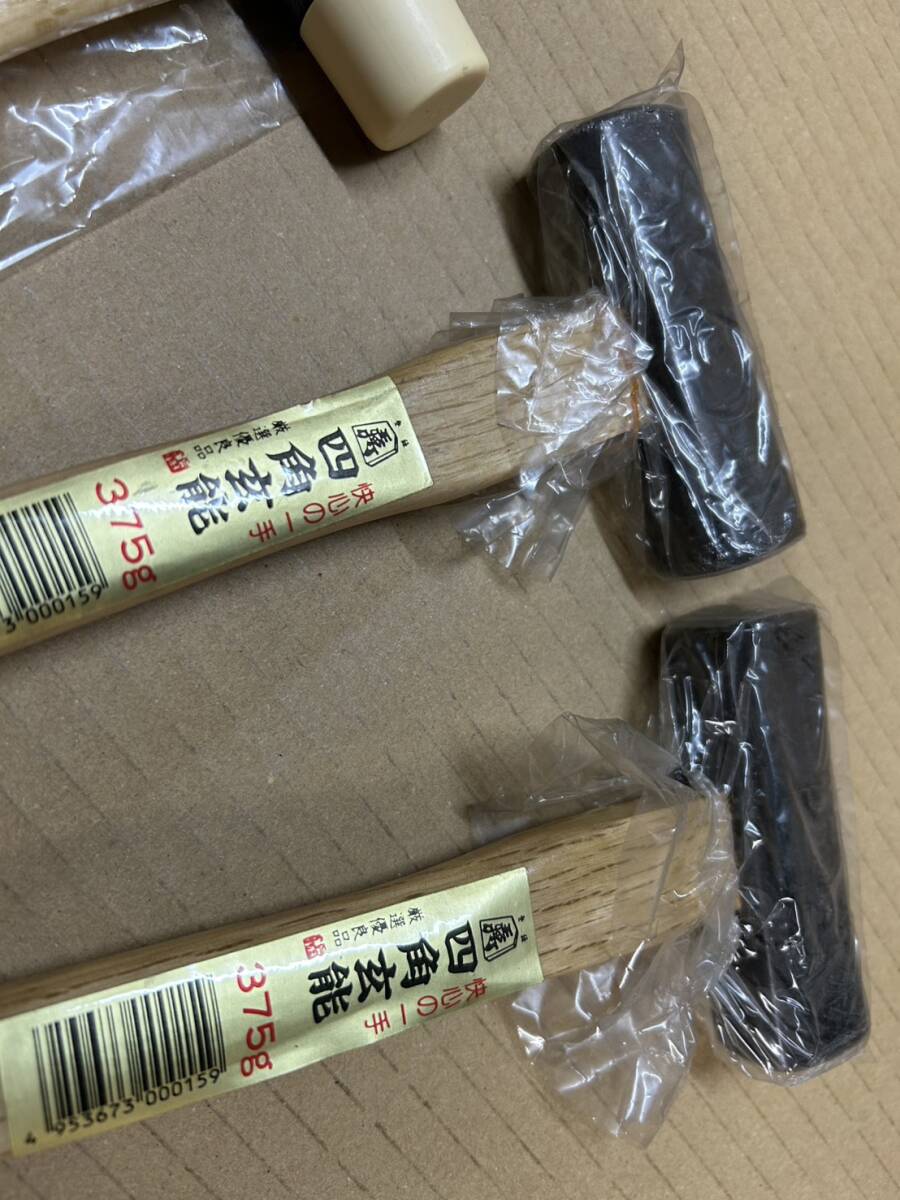 X590/未使用 4本セット プラハンマー 四角玄能 ハンマー 金槌 まとめ売り_画像2