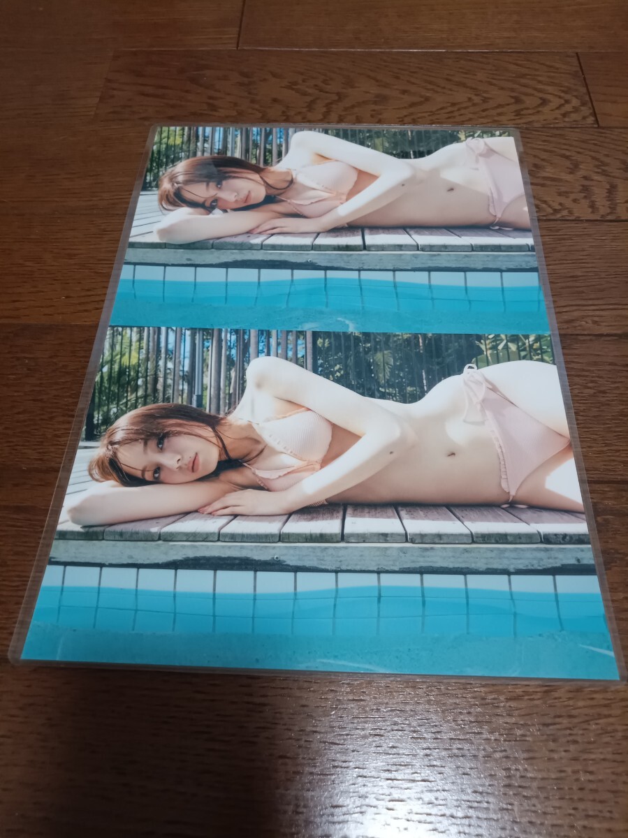 ★厚手ラミネート加工 150μ 切り抜き★ 梅澤美波 乃木坂46 6ページ ビキニ 水着 ランジェリー 下着姿 A4サイズ 8_画像3