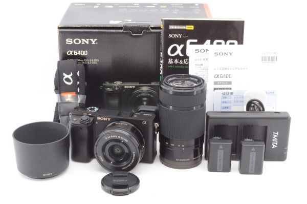 SONY Sony α6400 двойной zoom линзы комплект черный ILCE-6400Y B 2420 десять тысяч пикселей беззеркальный однообъективный камера * изначальный с коробкой R4697