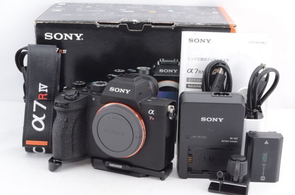  прекрасный товар *SONY Sony α7RIV корпус черный ILCE-7RM4A 6100 десять тысяч пикселей полный размер беззеркальный однообъективный камера * изначальный с коробкой R4954
