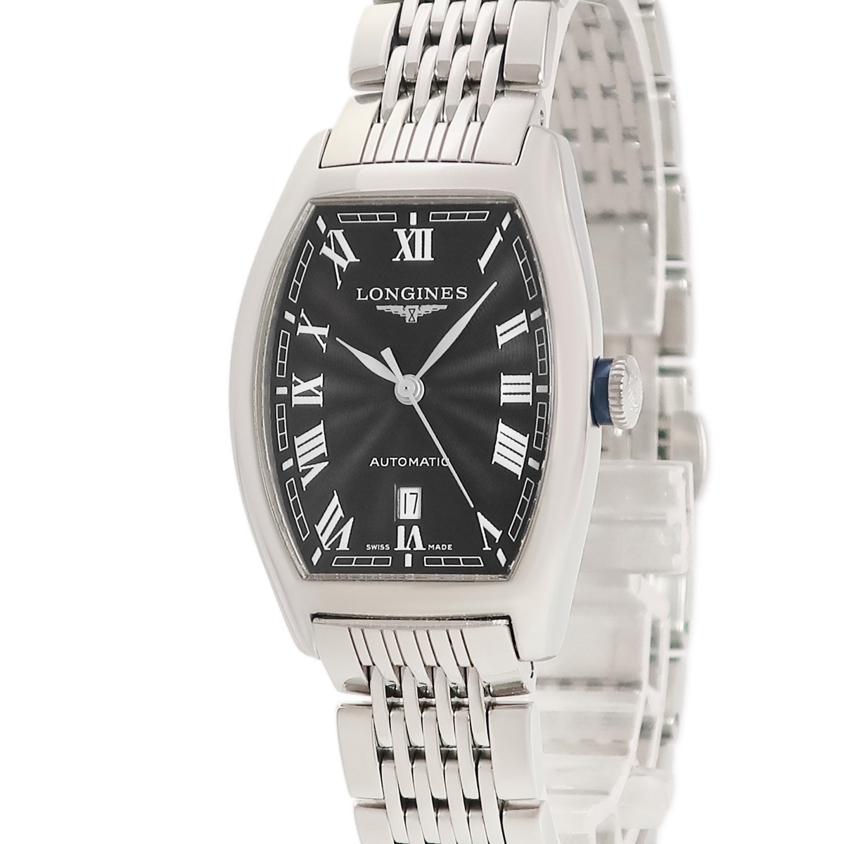 ロンジン エヴィデンツァ L2.142.4 デイト ギョウシェ トノー ブラック 黒 自動巻き_画像1