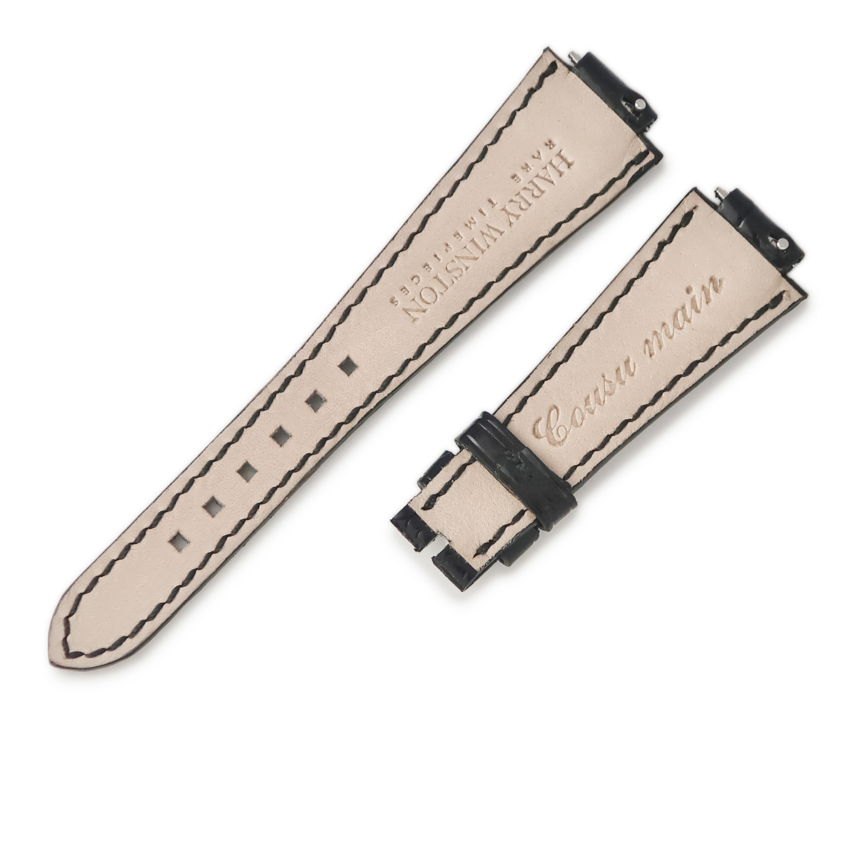  Harry Winston наручные часы детали Premiere для черный ko частота крокодил черный оригинальный изменение ремень ремешок предварительный 20mm черный 