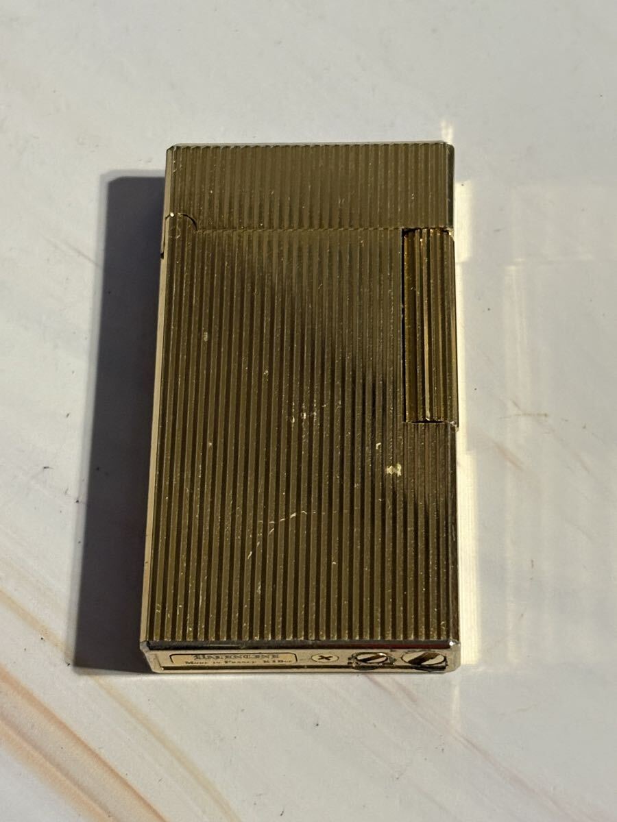 C【A25032004】1円〜 VALENTINE MODE IN FRANCE K18GP ガスライター 喫煙具 喫煙グッズ ライター ゴールドカラー_画像1