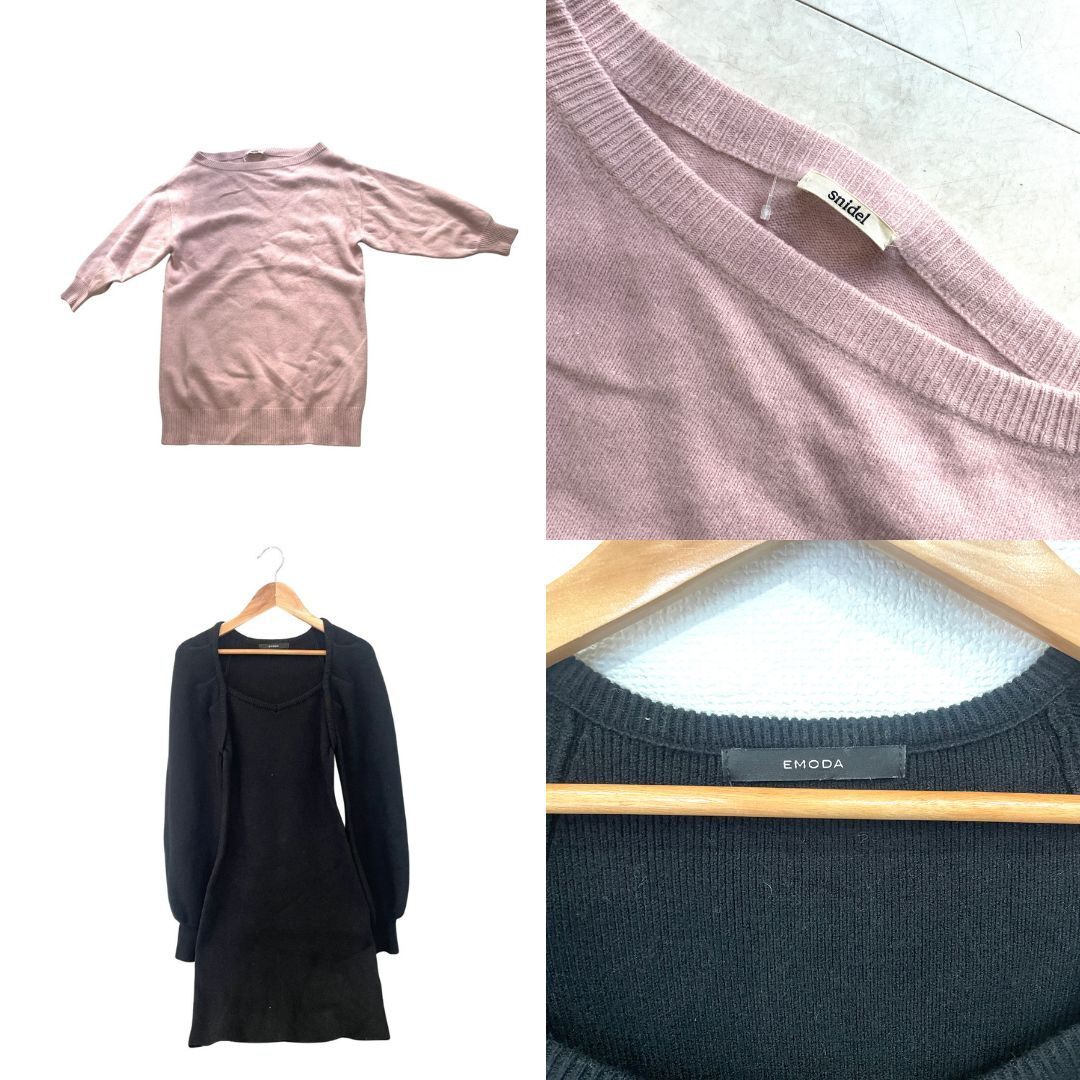 1円~★【1箱 30枚超】レディース トップス セーター カーディガン 冬物 アパレル 古着 スナイデル オリーブdeオリーブ 等 Y511-32_画像9