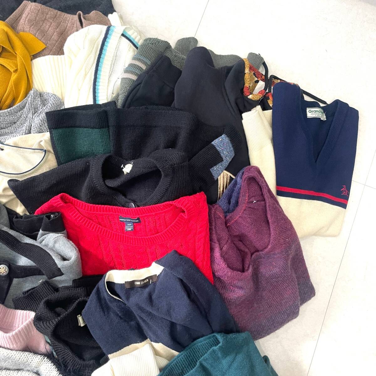 1円~★【1箱 30枚超】レディース トップス セーター カーディガン 冬物 アパレル 古着 スナイデル オリーブdeオリーブ 等 Y511-32_画像7