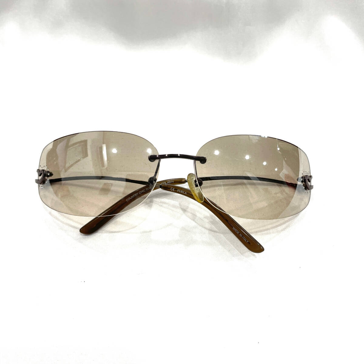 1円～★FURLA フルラ サングラス COUNTRY CHIC SU4050G K01Y イタリア製 ケース付き Y509-95_画像2