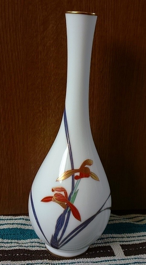 香蘭社の花瓶 一輪挿しタイプ オーキッドレース？ 箱あり 送料込み_画像1