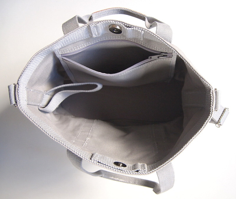 美品●SPINGLE MOVE スピングルムーブ 2way ソール トートバッグ ショルダーバッグ LIGHT GRAY 帆布_画像4