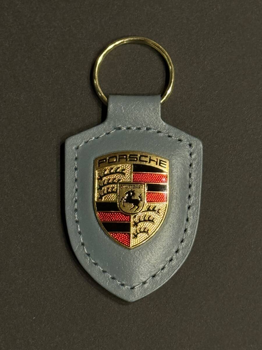 ポルシェ クレスト キーホルダー ブルー_画像1